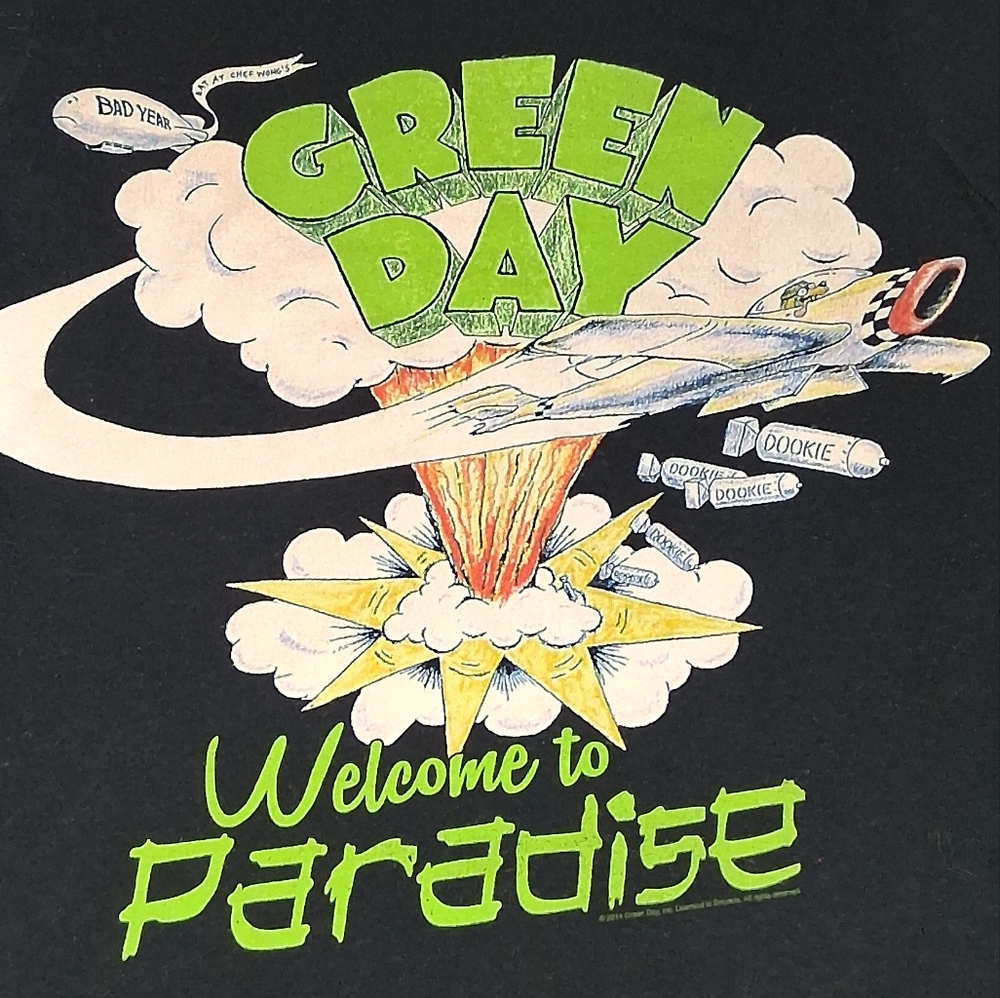 2014 Green Day Welcome To Paradise Vintage Shirt Punk Rock Tee